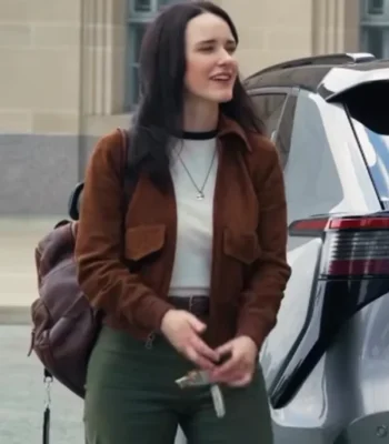 Rachel Brosnahan Superman Brown Suede Jacket