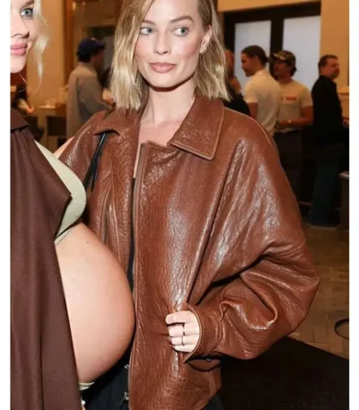 Ready or Not 2 Margot Robbie Brown Leather Jacket