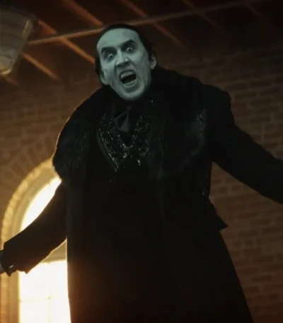 Renfield 2023 Dracula Black Trench Coat