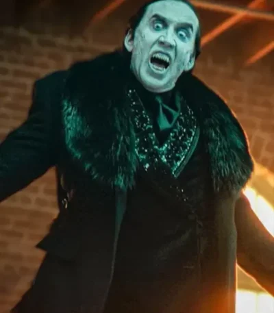 Renfield 2023 Dracula Black Trench Coat