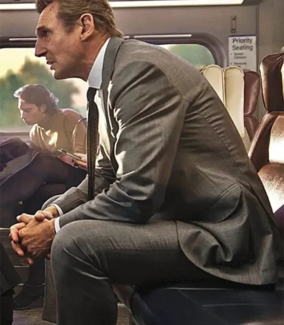 Retribution 2023 liam neeson grey suit