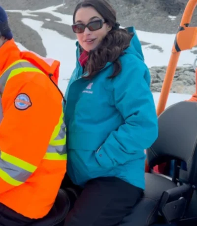Rhiannon Fish Polar Opposites Blue Puffer Jacket
