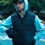 Riz Ahmed Relay Black Puffer Vest