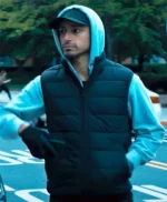 Riz Ahmed Relay Black Puffer Vest