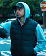 Riz Ahmed Relay Black Puffer Vest