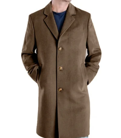 Robbing Mussolini Pietro Castellitto Brown Coat