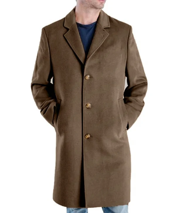 Robbing Mussolini Pietro Castellitto Brown Coat