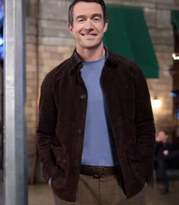 Robert Buckley An Unexpected Valentine Brown Suede Jacket