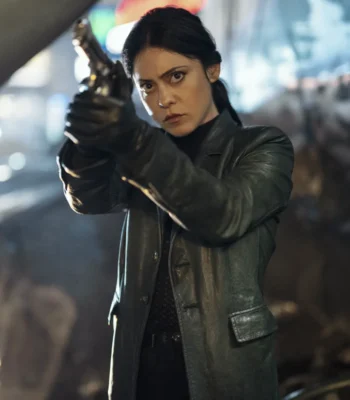 Rosa Salazar Play Dirty Black Leather Coat