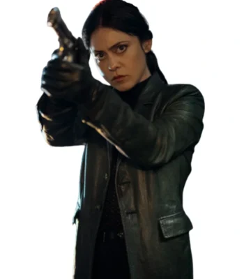 Rosa Salazar Play Dirty Black Leather Coat