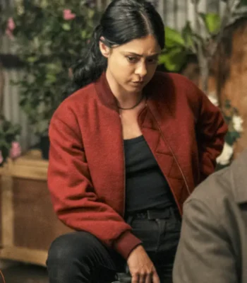 Rosa Salazar Play Dirty Red Bomber Jacket