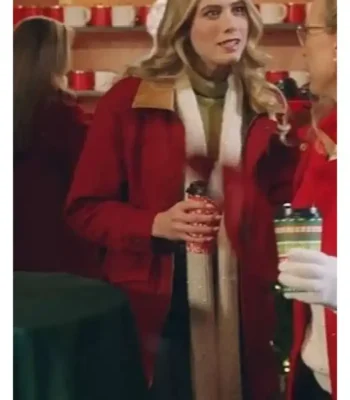 Rose Reid Christmas on Every Page Red Coat