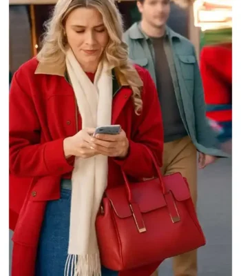 Rose Reid Christmas on Every Page Red Coat