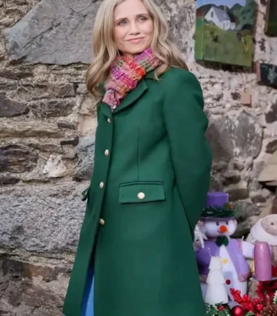 Rose Walsh Tis the Season to Be Irish Green Long Coat
