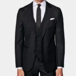 Russion Black 3 Piece Mens Suit