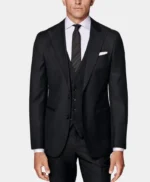Russion Black 3 Piece Mens Suit