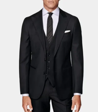Russion Black 3 Piece Mens Suit