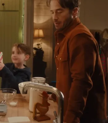 Ryan Carnes A Cherry Pie Christmas Brown Jacket