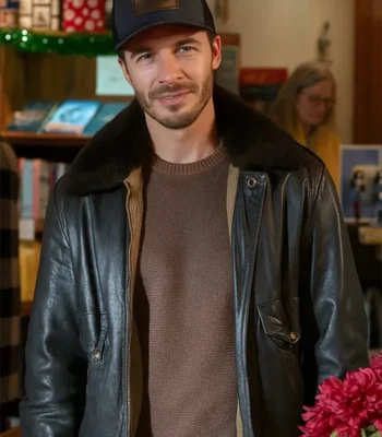Ryan Carnes A Cherry Pie Christmas Leather Jacket