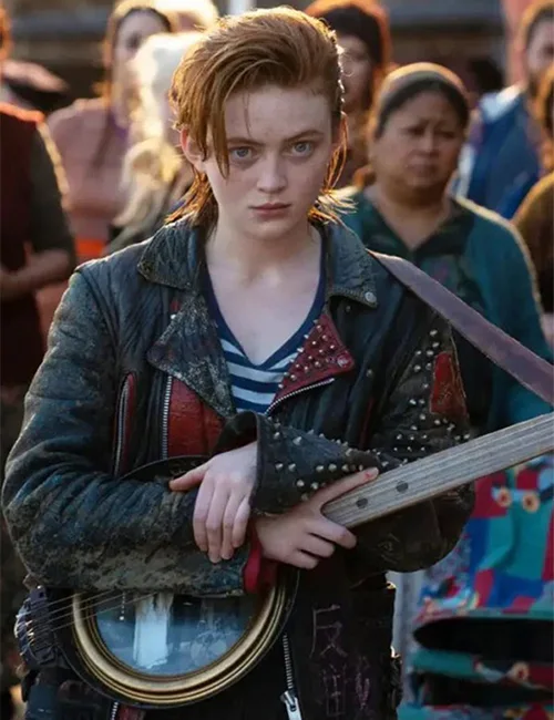 Sadie Sink O’Dessa Black Leather Jacket Sadie Sink O’Dessa Black Leather Jacket