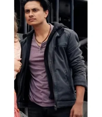 Saksham Sharma Ice Road Vengeance Leather Jacket