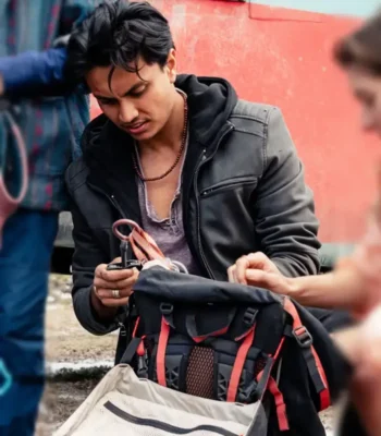 Saksham Sharma Ice Road Vengeance Leather Jacket