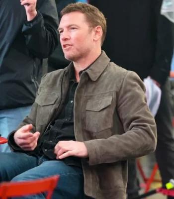 Sam Worthington Relay Suede Leather Jacket