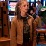 Samara Weaving Eenie Meanie Brown Jacket