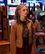 Samara Weaving Eenie Meanie Brown Jacket