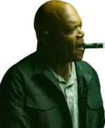 Samuel Jackson Spiral Black Cotton Jacket