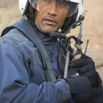 San Andreas Dwayne Johnson Pilot Blue Jacket