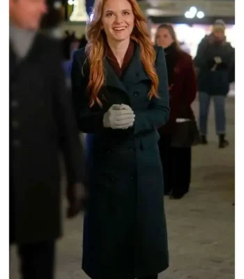 Sarah Drew Christmas in Vienna Green Coat