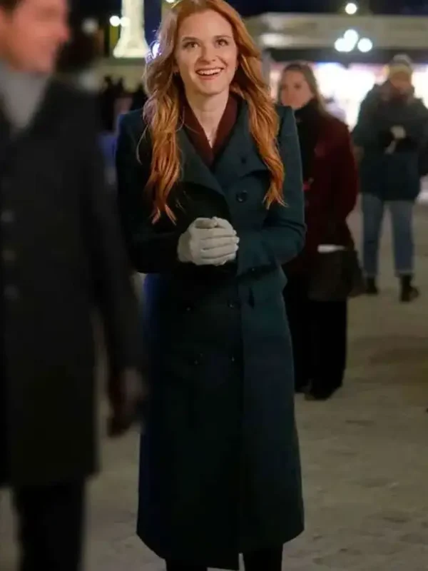 Sarah Drew Christmas in Vienna Green Coat