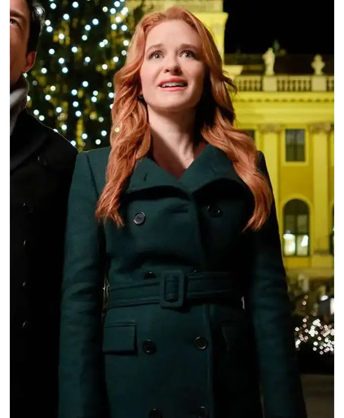Sarah Drew Christmas in Vienna Green Coat Sarah Drew Christmas in Vienna Green Coat