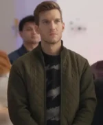 Scott Michael Foster Return to Office Green Quilted Jacket