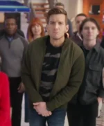 Scott Michael Foster Return to Office Green Quilted Jacket