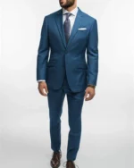 Sharkskin Blue Suit