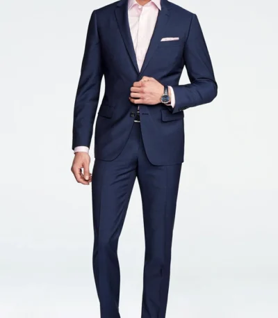 Sharkskin Blue Suit