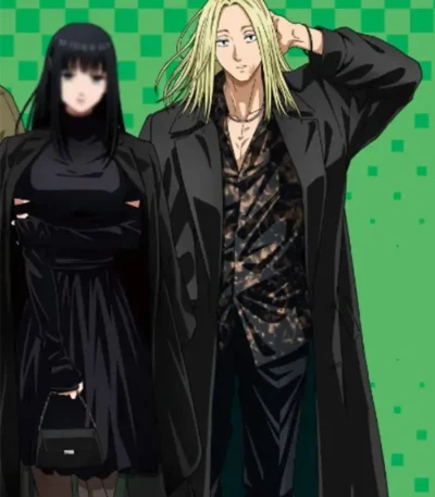 Shishiba Sakamoto Days Black Wool Coat