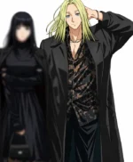Shishiba Sakamoto Days Black Wool Coat