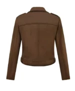 Katie Leclerc A Cherry Pie Christmas Brown Suede Jacket