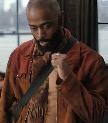 LaKeith Stanfield Play Dirty Brown Suede Leather Jacket
