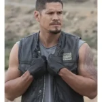 Mayans M.C JD Pardo Black Leather Vest