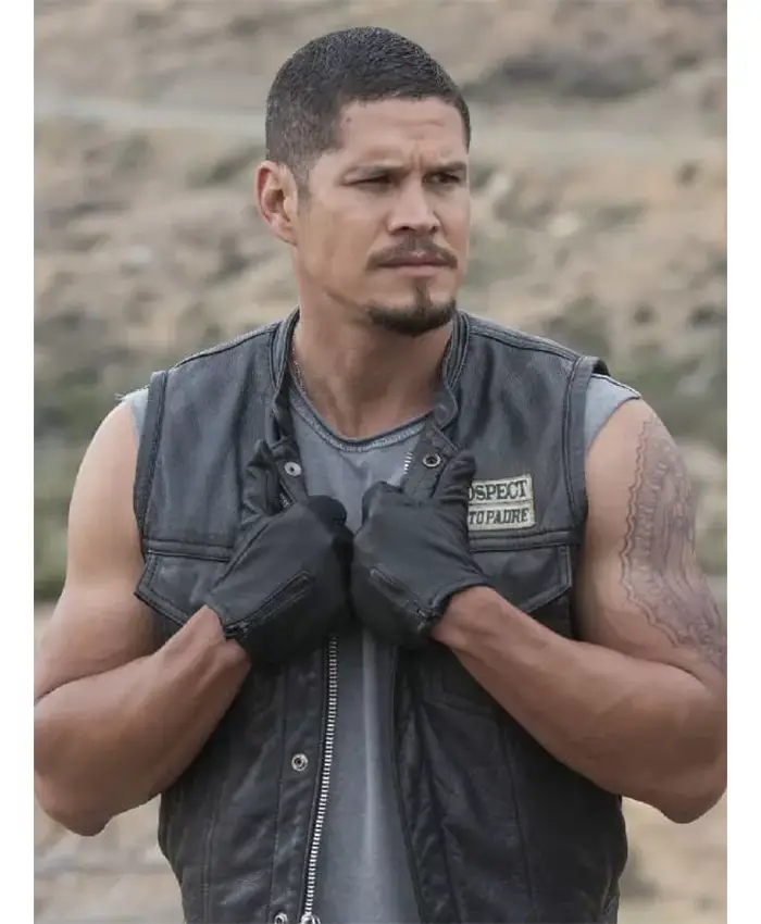 Mayans M.C JD Pardo Black Leather Vest Mayans M.C JD Pardo Black Leather Vest