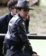 Mila Kunis Wake Up Dead Man Leather Bomber Jacket