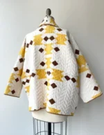 Parker Posey The Parenting Yellow & White Quilted Coat