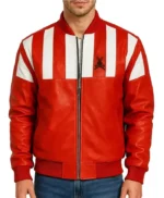 Stegaro Retro Striped Leather Jacket