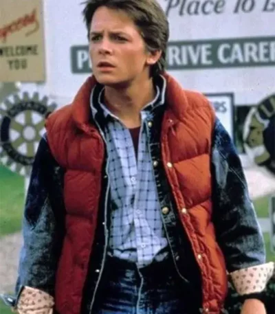 Still: A Michael J. Fox Movie 2023 Red Vest