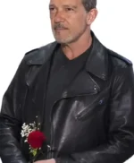 Antonio Banderas Black Leather Jacket