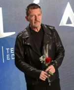 Antonio Banderas Black Leather Jacket